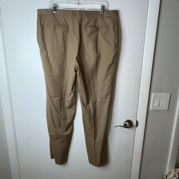 Canali Mens Tan Wool Dress Pants Size 42 Slim Fit - Picture 4 of 11